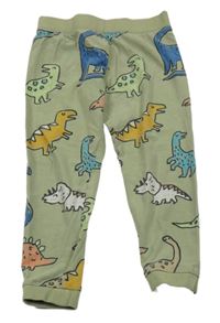 Khaki pyžamové nohavice s dinosaurami M&S