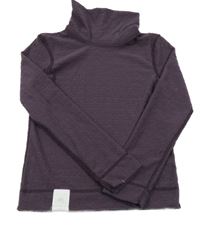 Švestková vzorovaná fleecová mikina s rolákem Wed´ze