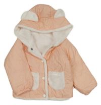 Marhuľová šušťáková zateplená bunda s kapucňou Shein