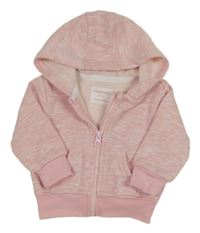 Svetloružová melírovaná prepínaci mikina s kapucňou Primark