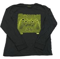 Antracitové tričko s ovladačem Next