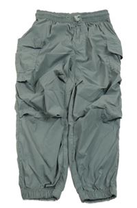 Sivé šušťákové cuff nohavice s vreckami George