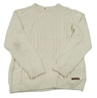 Smotanový vzorovaný sveter