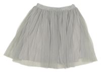Svetlosivá tylová plisovaná sukňa Uniqlo