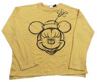 Žlté úpletové tričko s Minnie zn. Zara