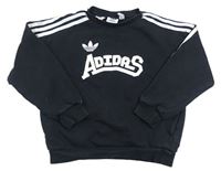 Černá mikina s logem Adidas