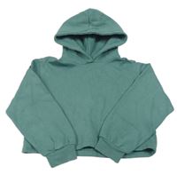 Zelená crop mikina s kapucňou Zara