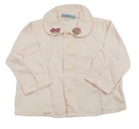 Svetloružová blúzka s obrázkami