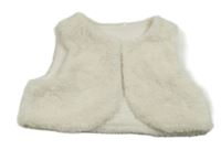 Biela kožušinová vesta Nutmeg