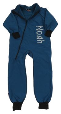 Petrolejová softshellová kombinéza s nápisem Barnklader