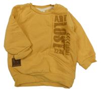 Okrová mikina s nápisem Civil 