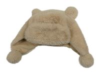 Béžová kožešinová podšitá ušanka F&F