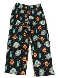 Čierne fleecové nohavice s vesmírom a príšerkami Carter´s
