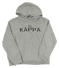 Sivá mikina s logom a kapucňou Kappa