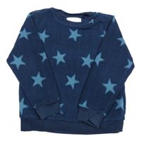 Tmavomodrá hviezdičkovaná fleecová mikina Next