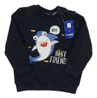 Nové - Tmavomodrá mikina so žralokom Lupilu