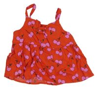 Červený blúzková ý top s třešničkami Next