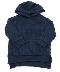 Tmavomodrá vzorovaná mikina s kapucňou Primark