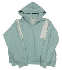 Světlemodro-biela mikina s kapucňou H&M