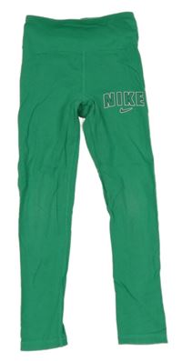 Zelené športové legíny s logom Nike