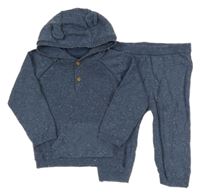 2set - Modrošedý svetr s kapucí + kalhoty Tu