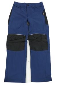 Tmavomodro-černé outdoorové podšité kalhoty Active Touch