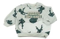 Svetlozelená mikina s hrdinami H&M