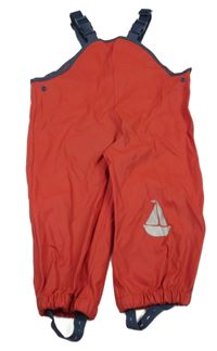 Červené nepromokavé lacláče s lodičkou Seasons 