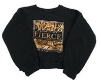 Čierna oversize mikina s potlačou Matalan