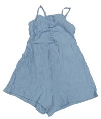 Svetlomodrý mušelínový kraťasový overal H&M