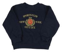 Tmavomodrá mikina s výšivkou H&M