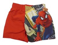 Červené plážové kraťasy so Spider-manem Marvel