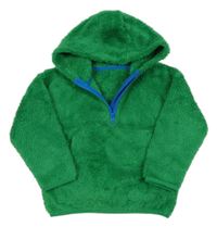 Zelená chlpatá mikina s kapucňou Dunnes