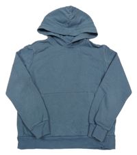 Modrošedá mikina s klokankou a kapucňou H&M