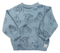 Svetlomodrá oversize mikina s medvídkem Pú Disney