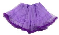 Fialovo-purpurová tylová sukňa s kanýrky