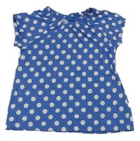 Modro-bílé puntíkaté tričko Topolino 