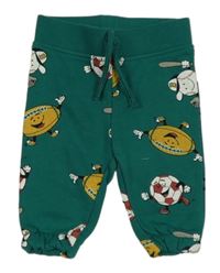 Tmavozelené tepláky s míči PRIMARK