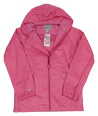 Tmavoružová šušťáková nepromokavá funkčná bunda s kapucňou REGATTA