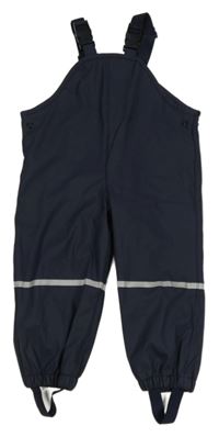 Tmavomodré nepromokavé laclové podšité kalhoty lupilu