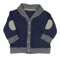 Tmavomodro-sivá prepínaci mikina s pruhmi George