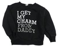 Čierna mikina s nápismi