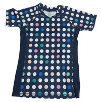 Tmavomodré puntíkaté UV tričko 