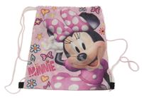 Růžový šusťákový sáček na přezůvky s Minnie Disney