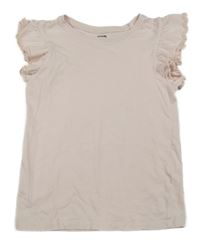 Svetloružové tričko s volánikmi sinsay