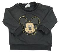 Tmavosivá mikina s 3D Mickey Disney