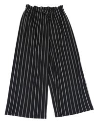 Černo-bílé proužkované culottes kalhoty C&A