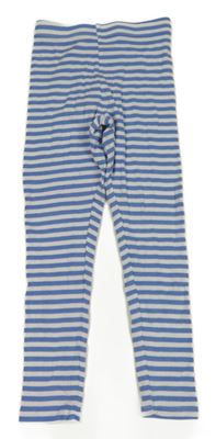 Modro-bílé pruhované žebrované legíny PRIMARK