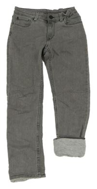 Šedé skinny fit podšité rifle H&M