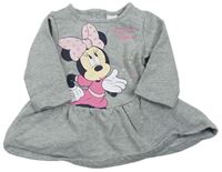 Sivé teplákové šaty s Minnie Disney